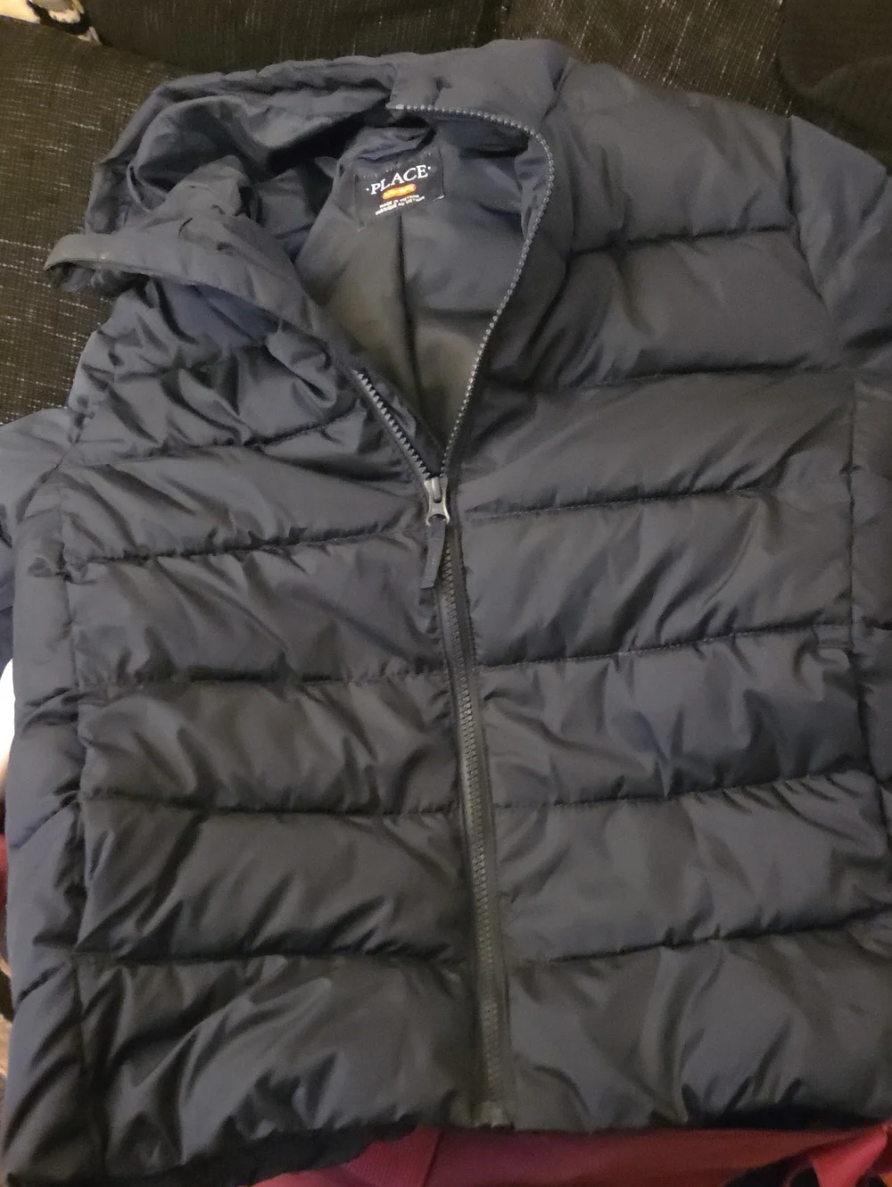 The Children's Place Navy Quilted Puffer Jacket with Hood